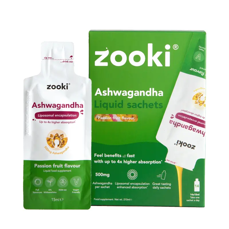 Zooki Liposomal Ashwagandha-Passion Fruit 14s