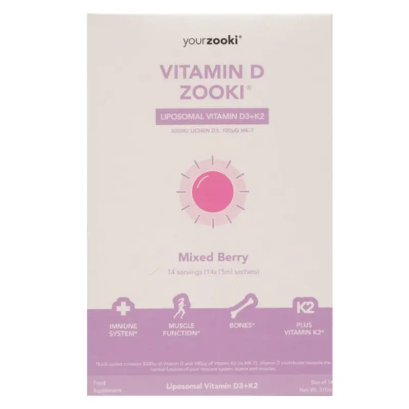 Zooki Vitamin D3 Mixed Berry Flavour 14s