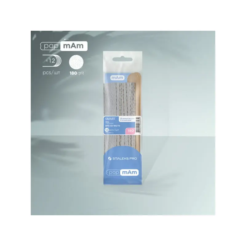 10 Einwegfeilen Etuis (180-240 Krnung) PAPMAM + 2 Holzunterstze STALEKS EXPERT